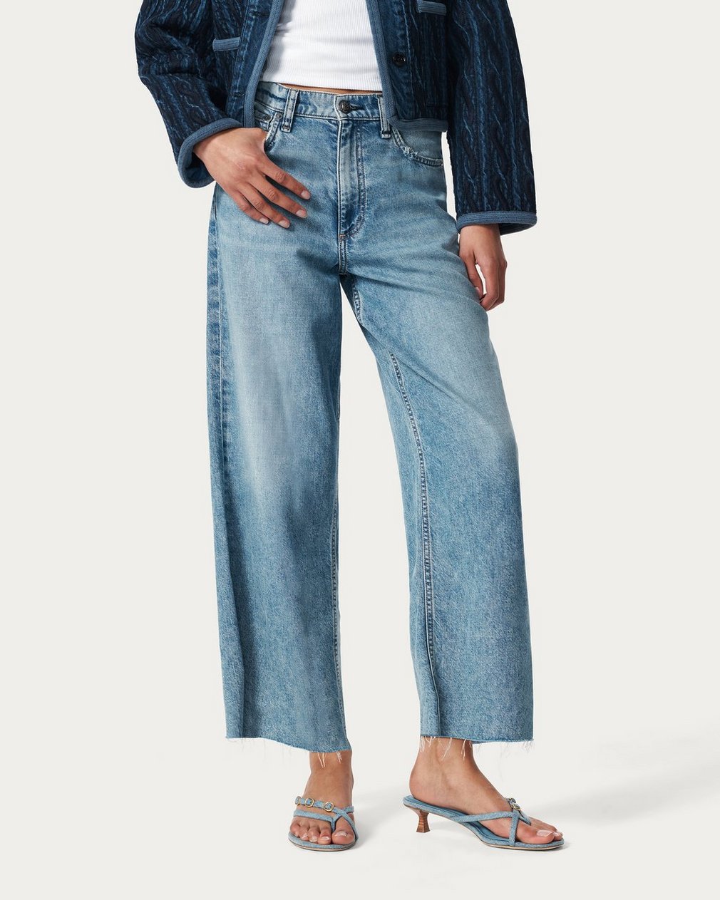 Sammie Kitten Heels Light Wash Denim - Image 2