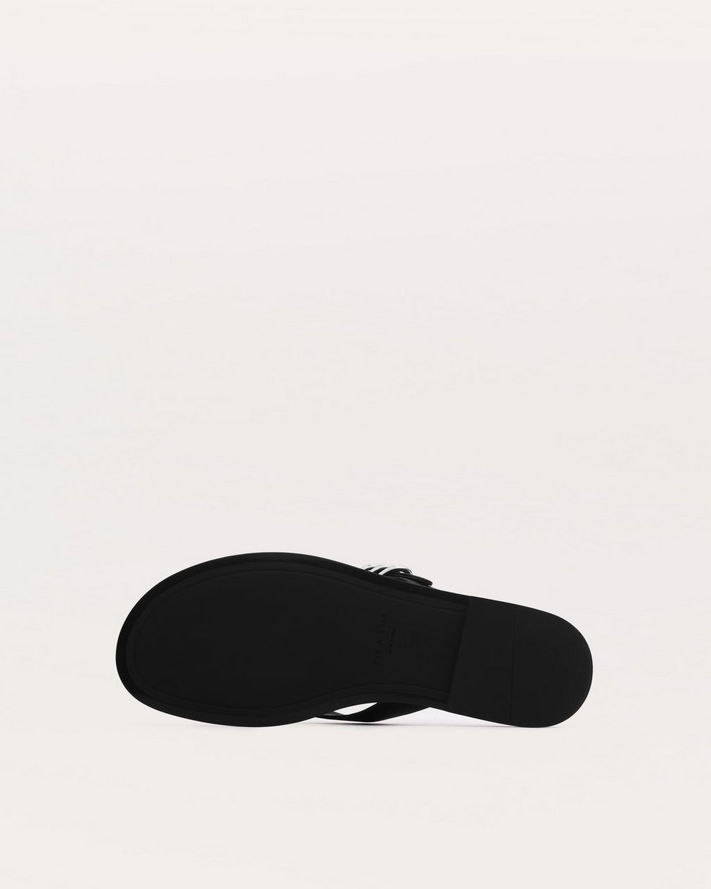 Gia Leather Flip Flops Black - Image 5