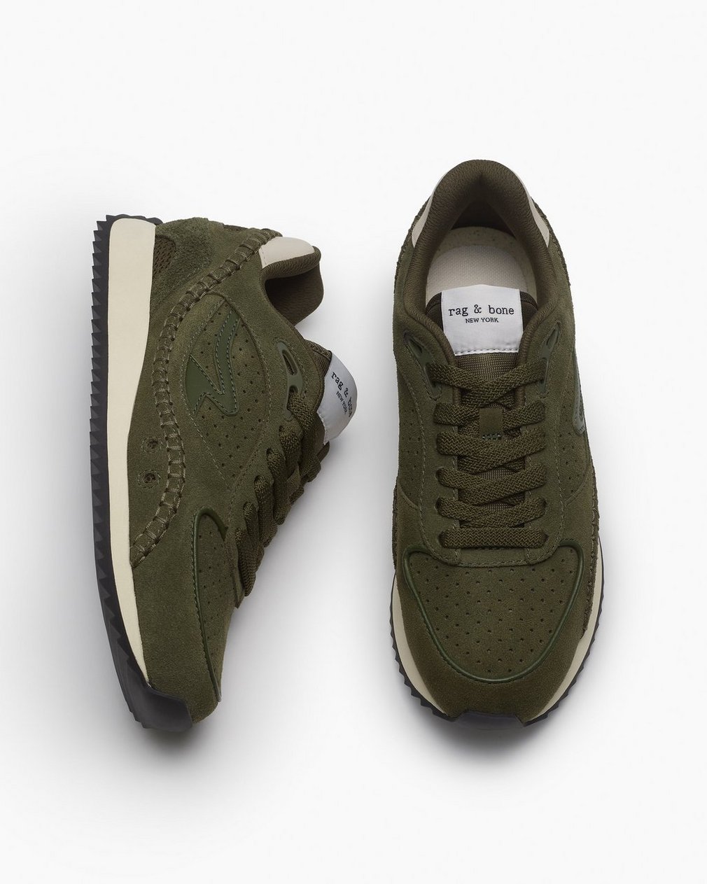 rb Drift Runner Sneakers Olive Suede - Image 5
