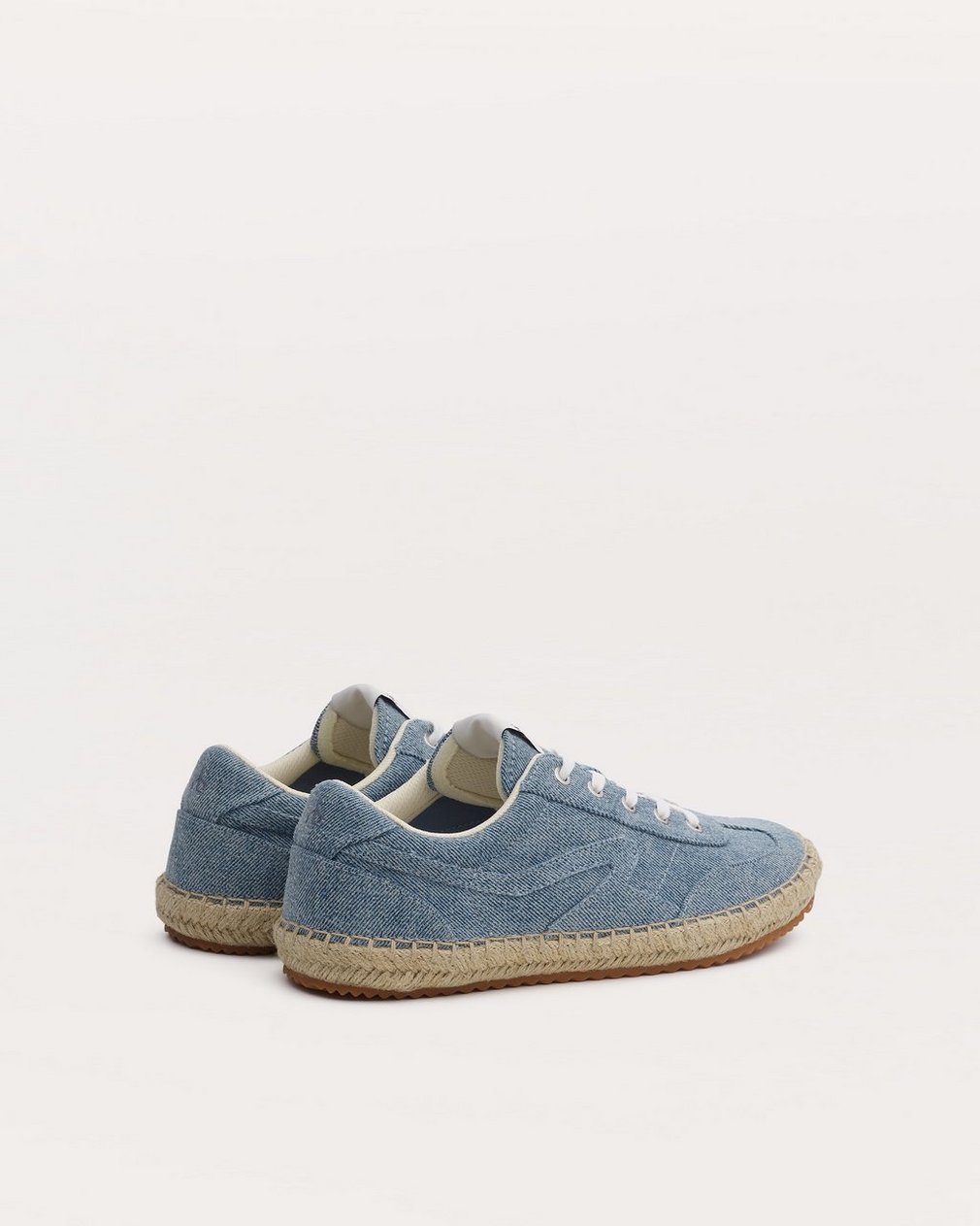 Retro Espadrille Sneakers Light Wash Denim - Image 4