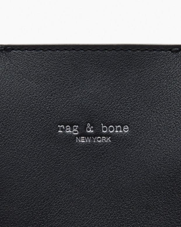 Parker Leather Bucket Bag Black - Image 9