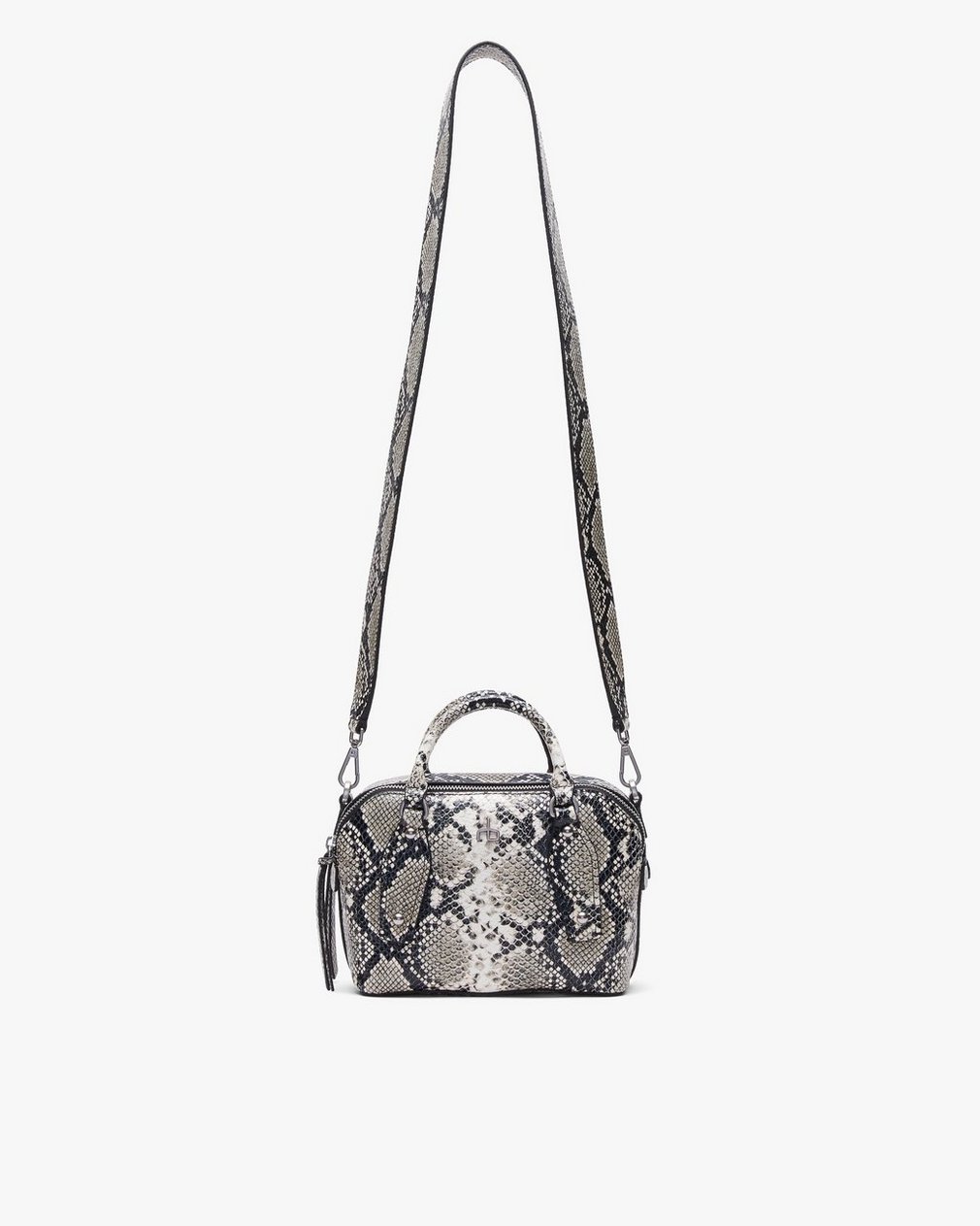 Gramercy Small Snakeskin Leather Satchel Natural - Image 2