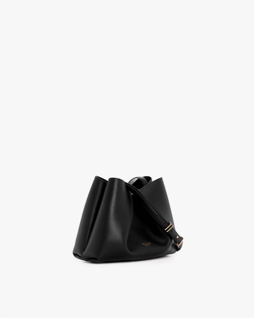 Bloom Medium Calf Leather Crossbody Bag Black - Image 2