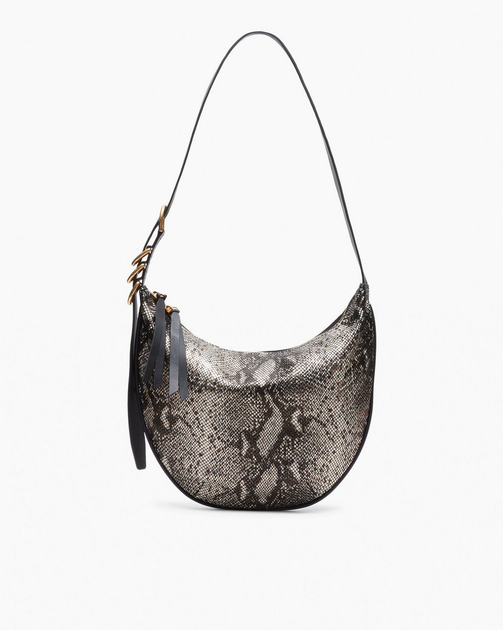 Mercer Medium Python Leather Hobo Black Multi