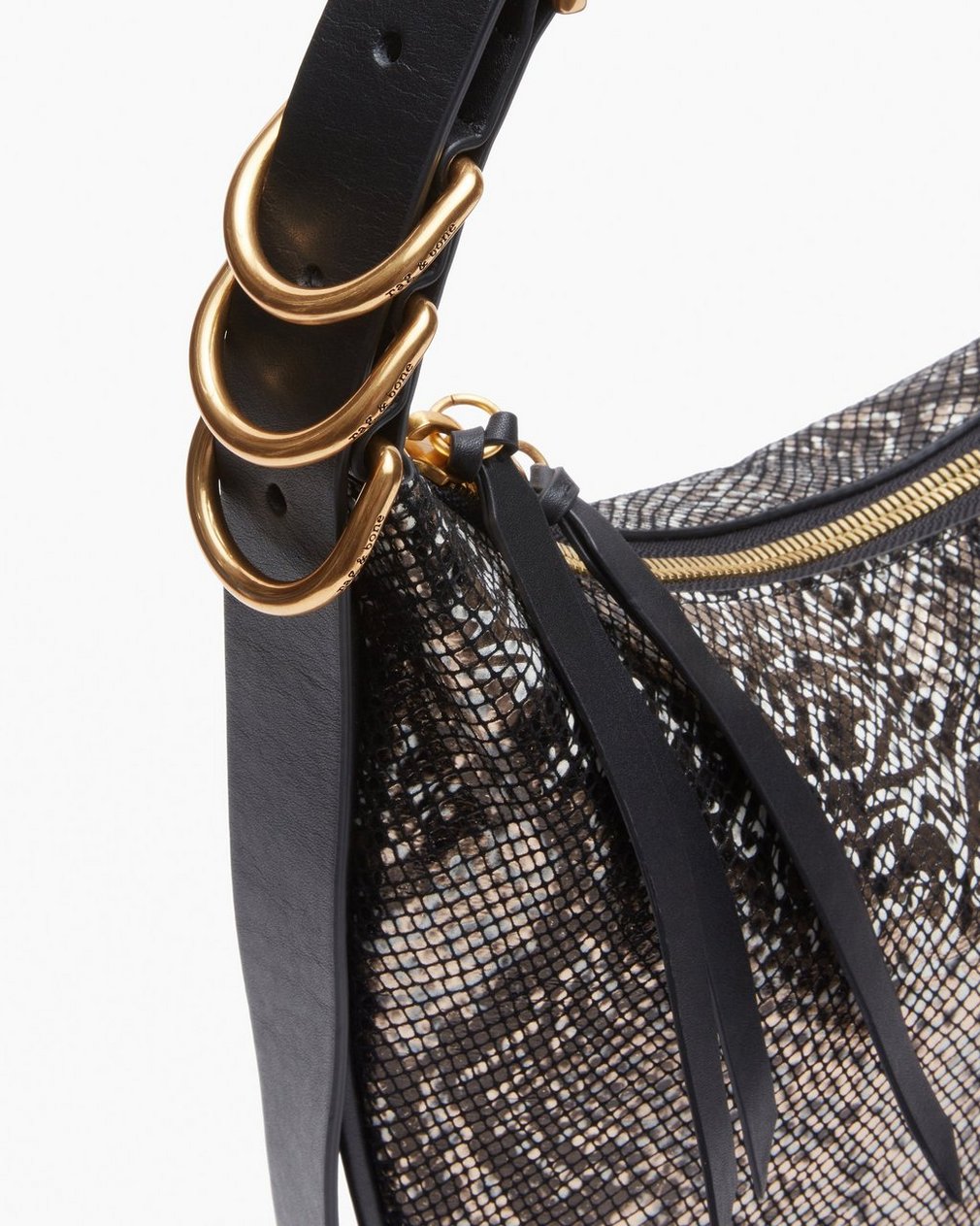 Mercer Medium Python Leather Hobo Black Multi - Image 6