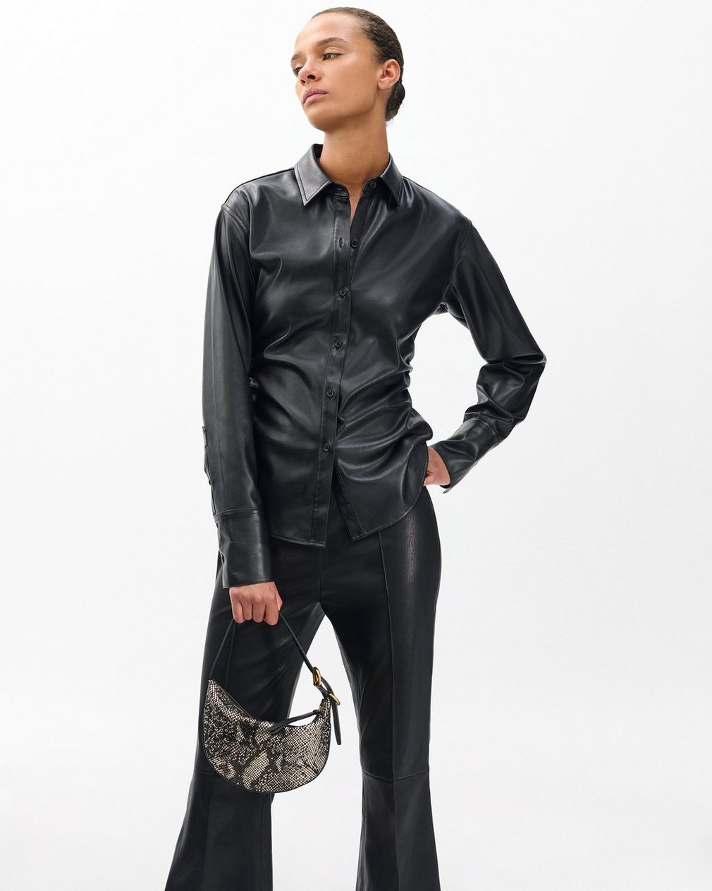 Mercer Small Python Leather Hobo Black Multi - Image 2
