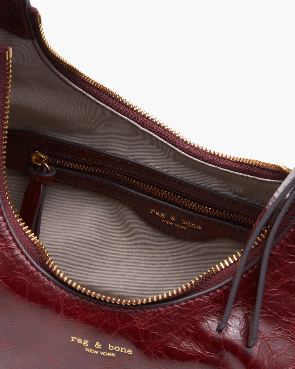 Hudson Leather Hobo Wine - Image 4