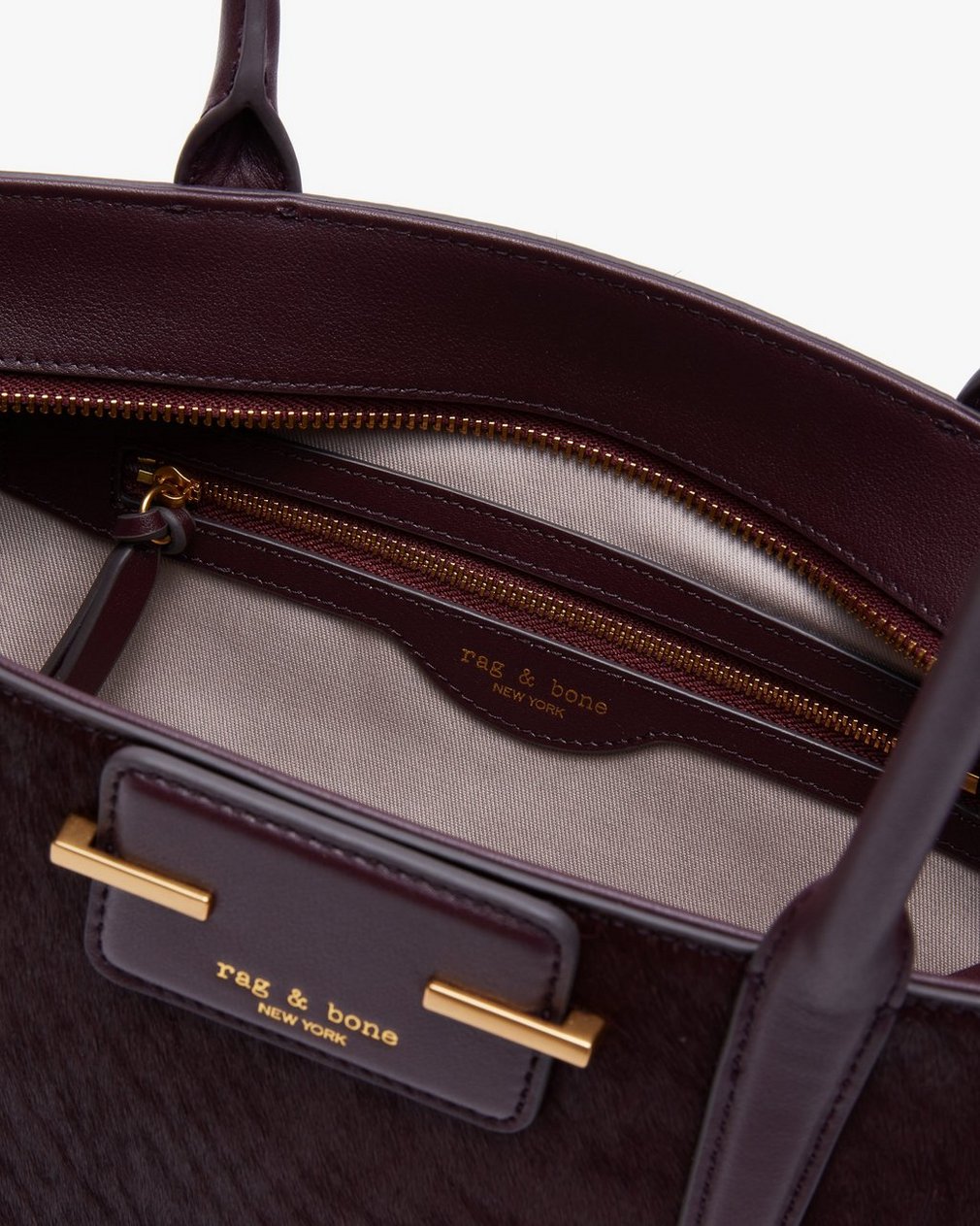 Realm Calf Hair Satchel Blackberry - Image 5