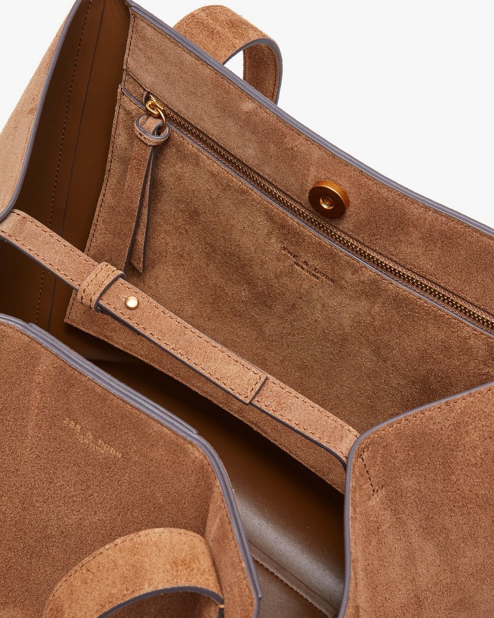 Parker Suede Tote Golden Brown - Image 6