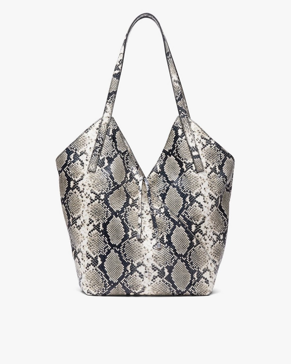 Alix Snakeskin Leather Tote Natural - Image 2