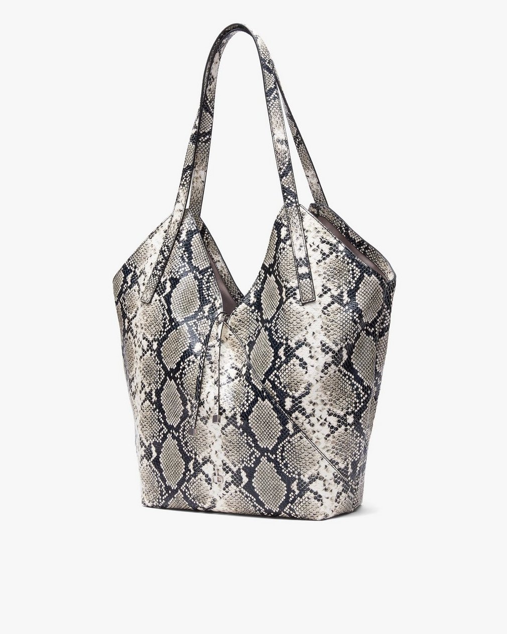 Alix Snakeskin Leather Tote Natural - Image 3