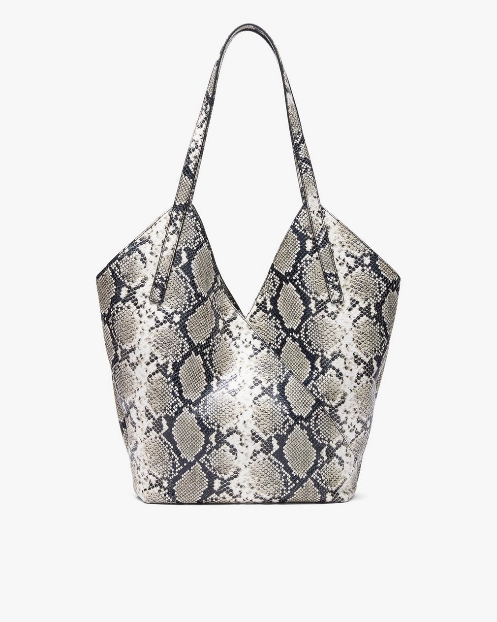 Alix Snakeskin Leather Tote Natural - Image 4