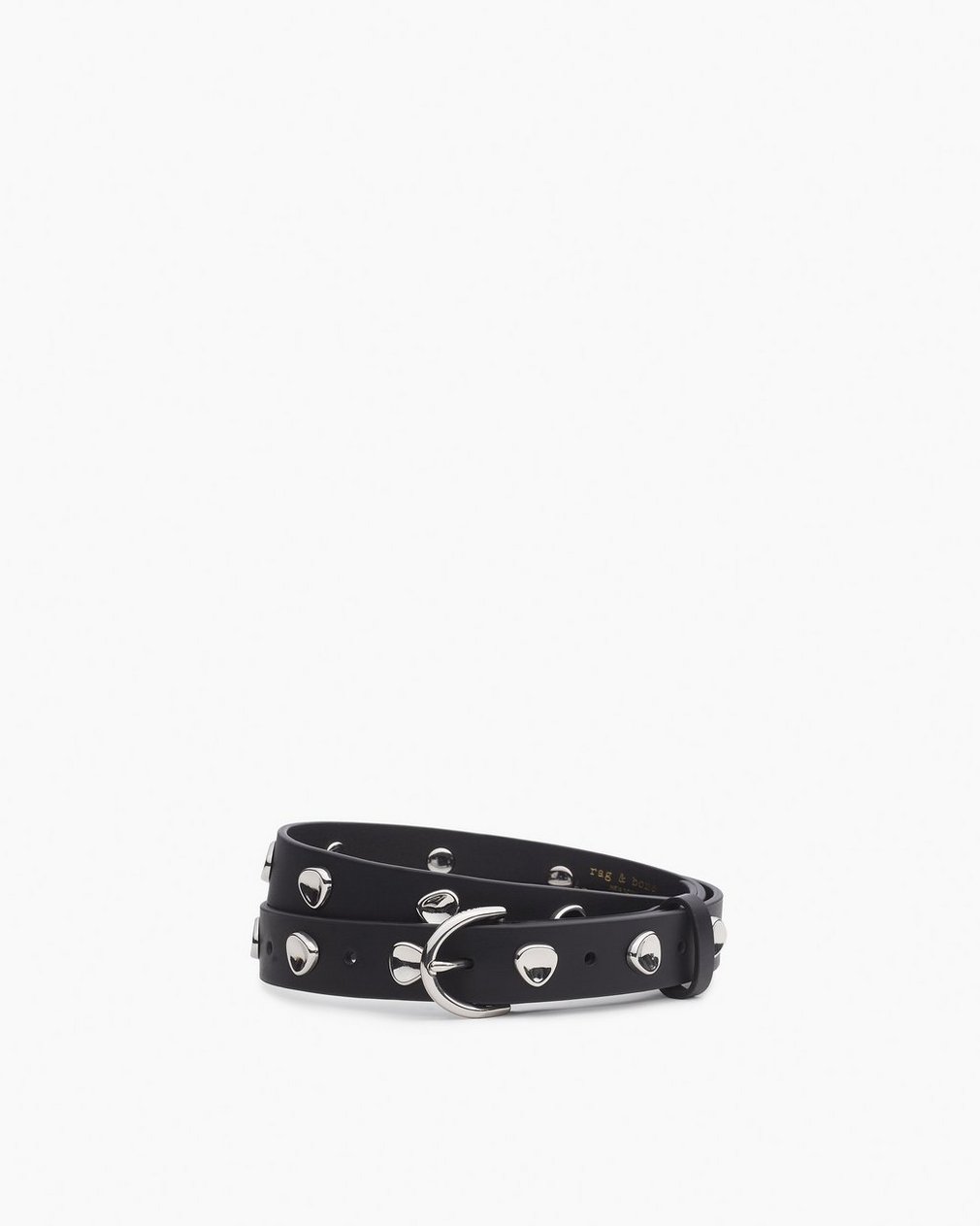 Brynn Studded Leather Belt Black