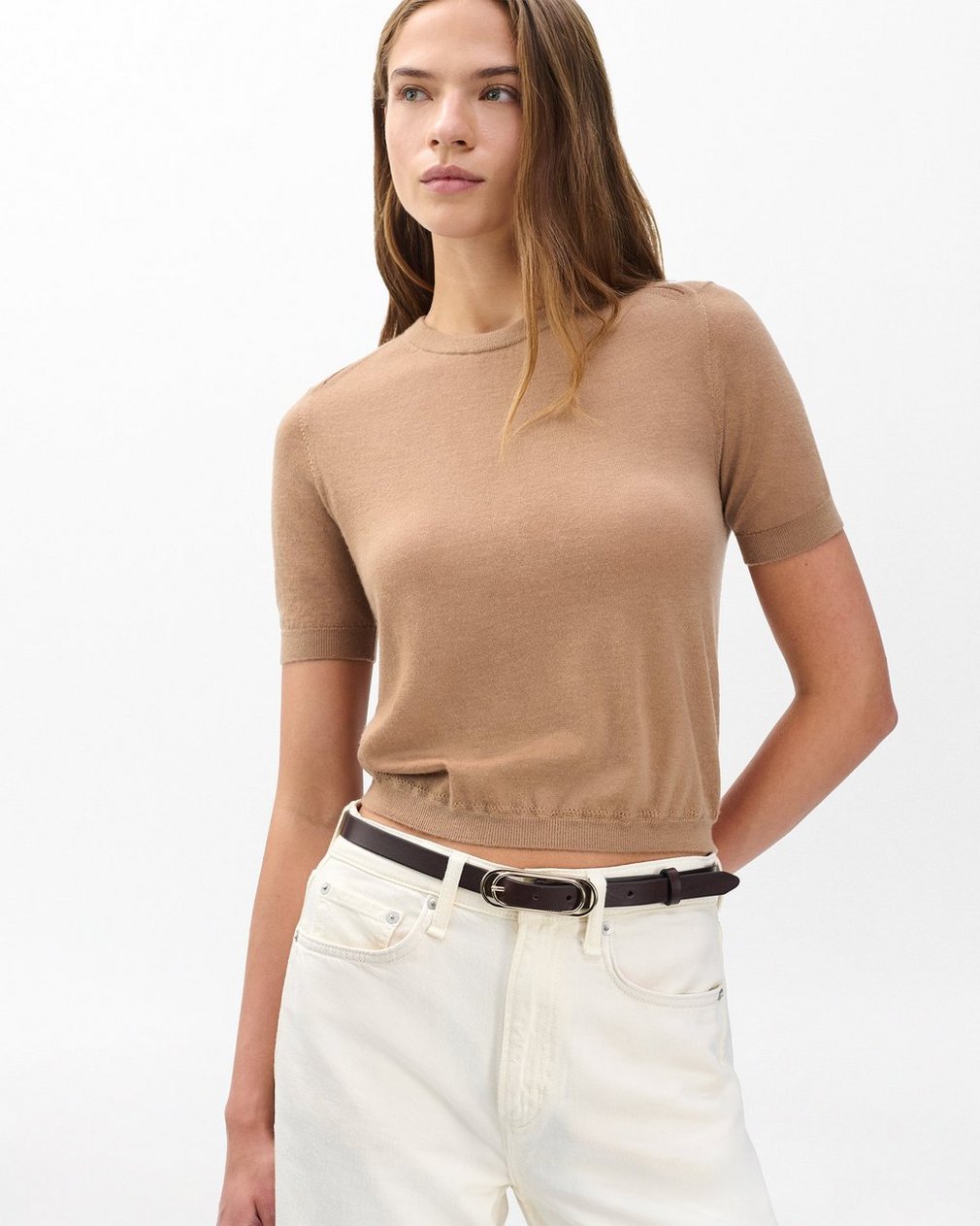 Duo Rounded Rebound Leather Belt Dark Espresso - Image 2
