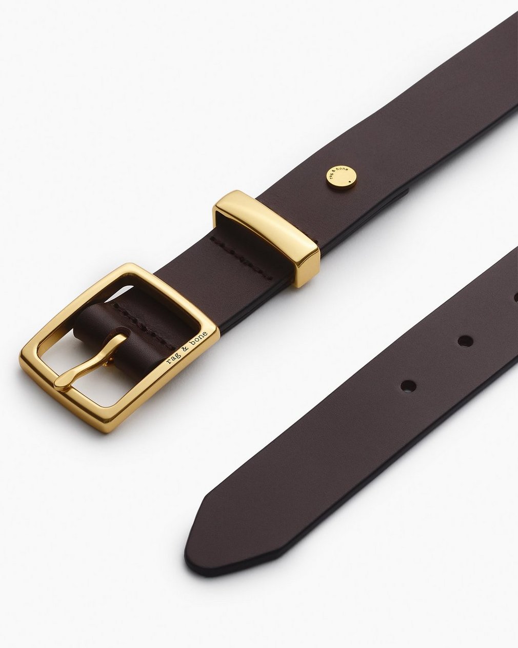 X Boyfriend Leather Belt Dark Espresso - Image 3