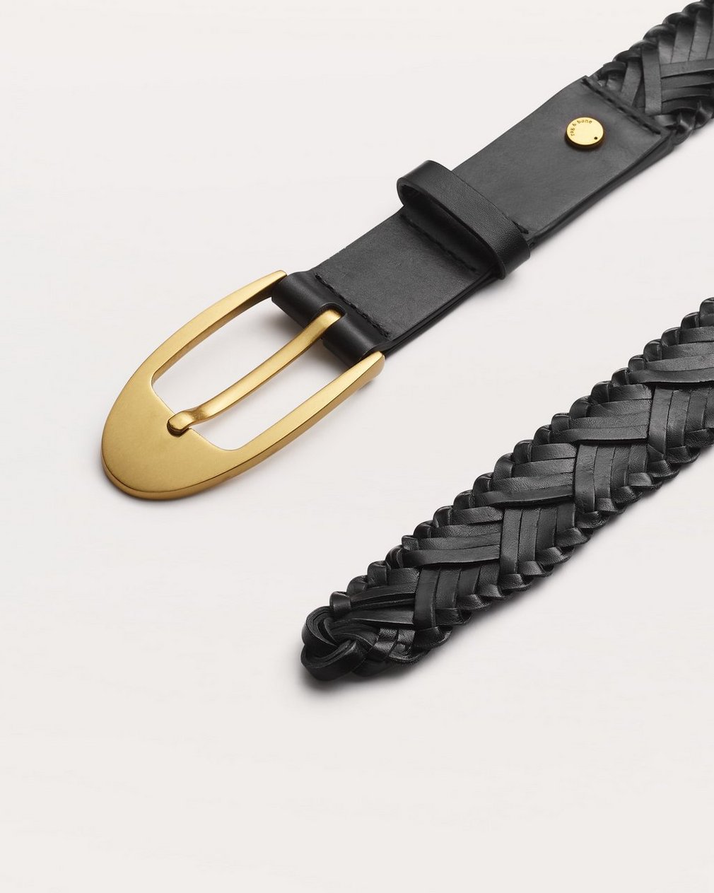 Gemma Woven Leather Belt Black - Image 3