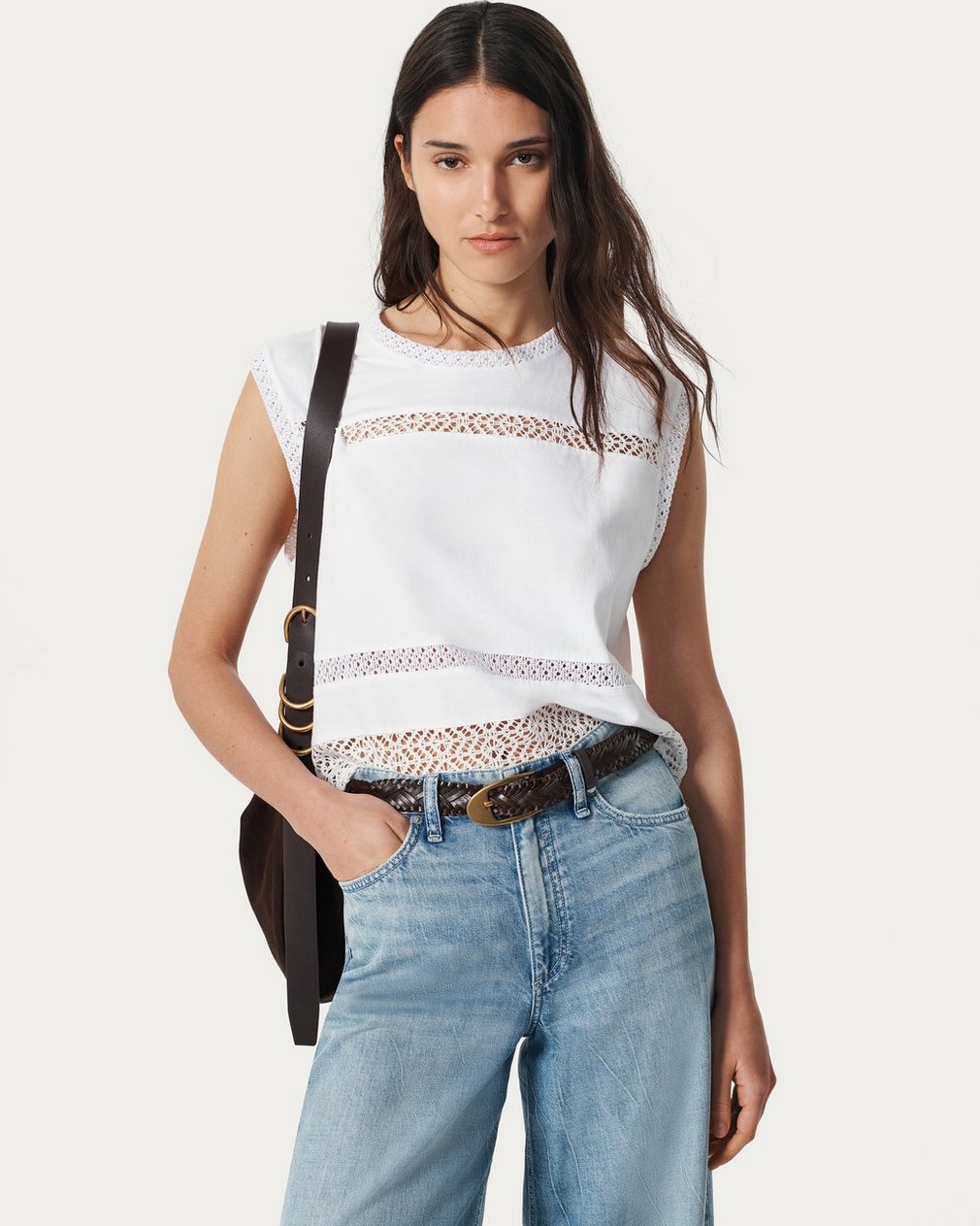 Gemma Woven Leather Belt Dark Espresso - Image 2