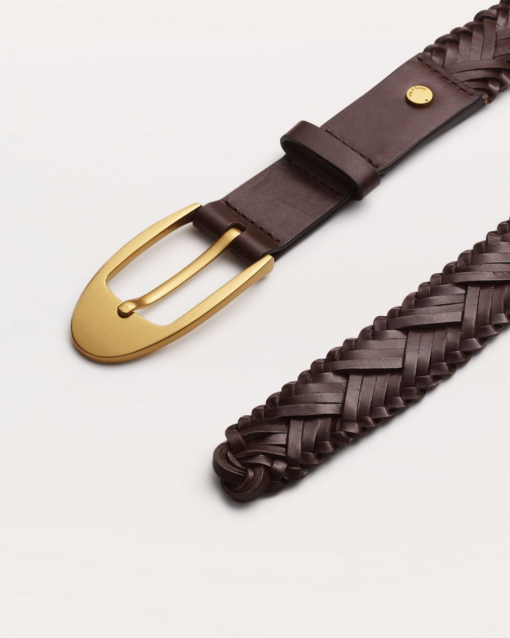 Gemma Woven Leather Belt Dark Espresso - Image 3