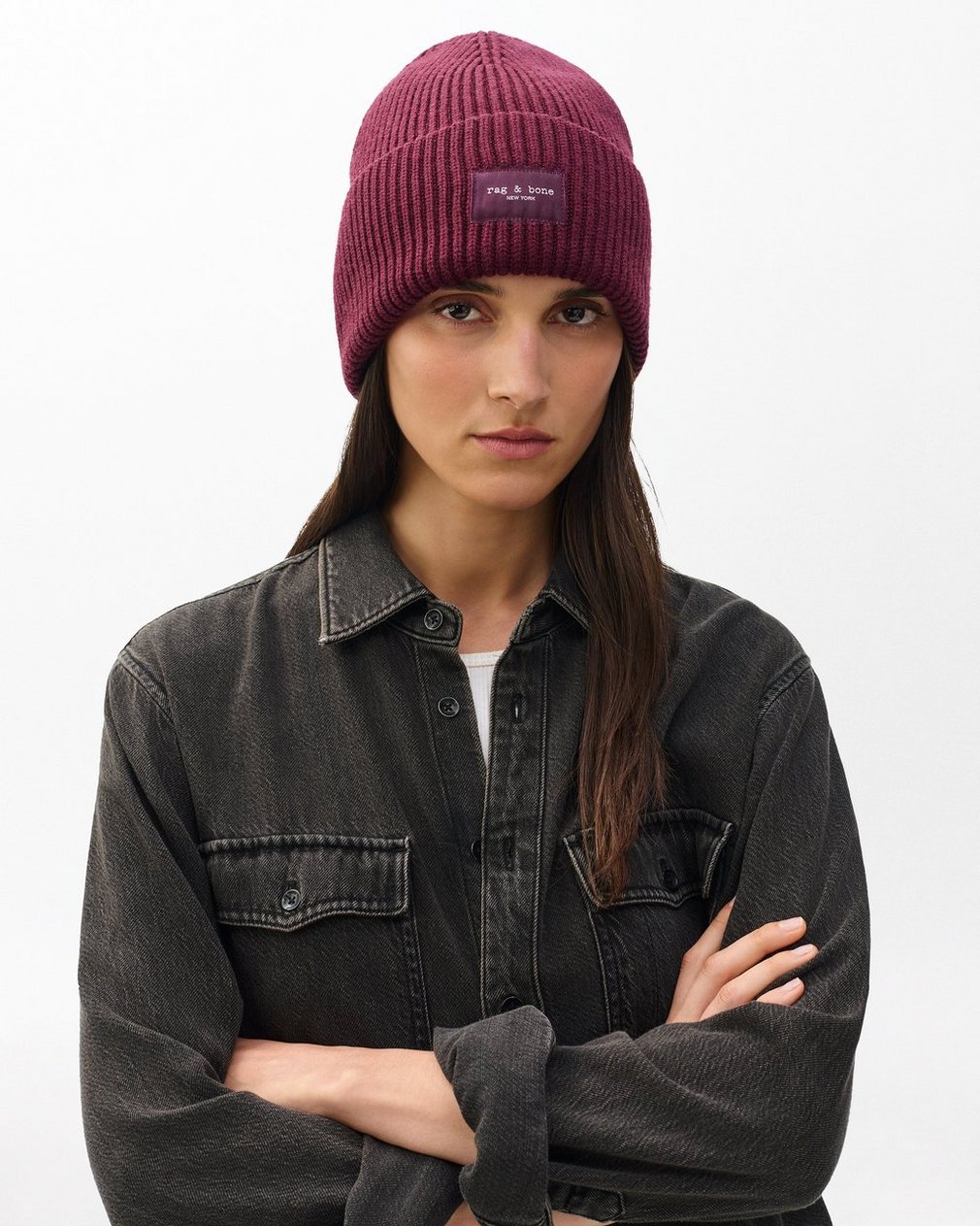 Blake Wool Beanie Burgundy - Image 3