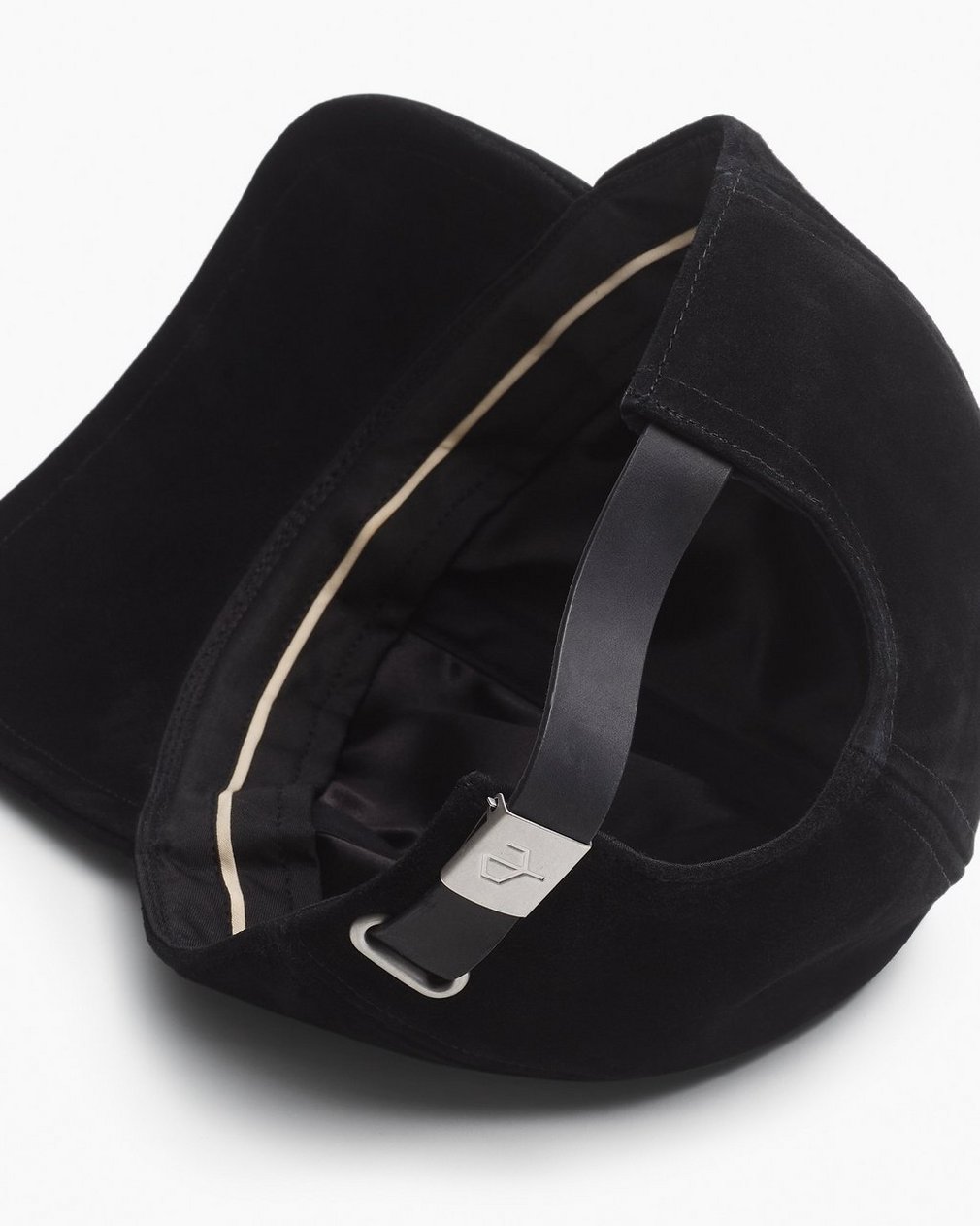 Harlow Suede Baseball Cap Black Suede - Image 2