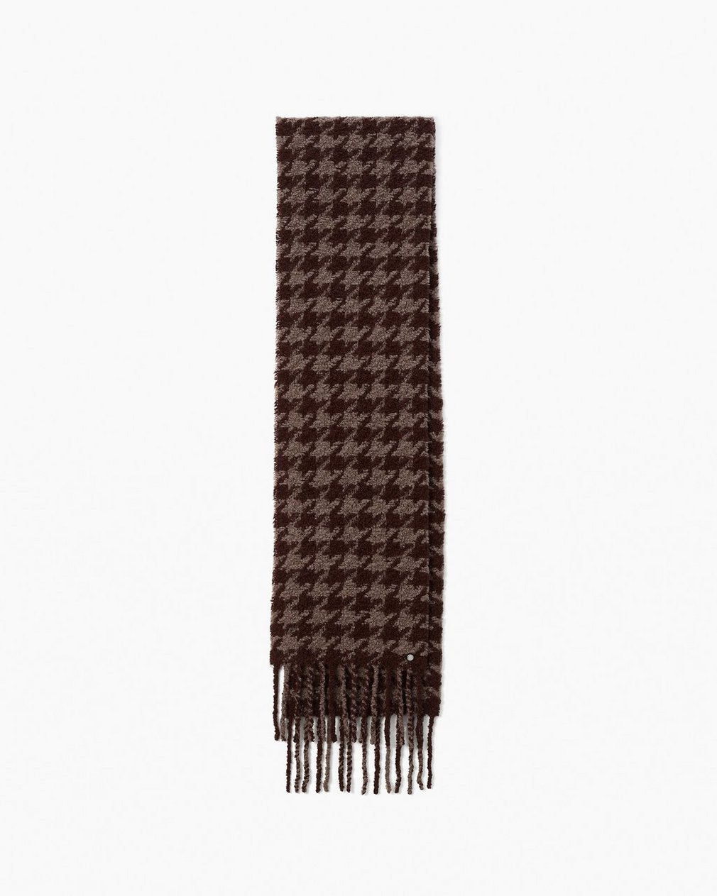Nora Houndstooth Scarf Dark Espresso Multi - Image 2