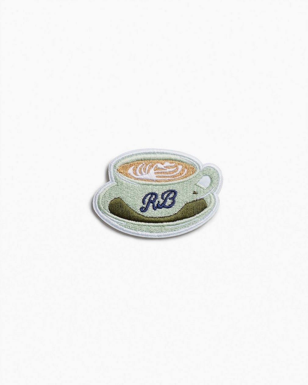rb Embroidered Patch Rb Latte