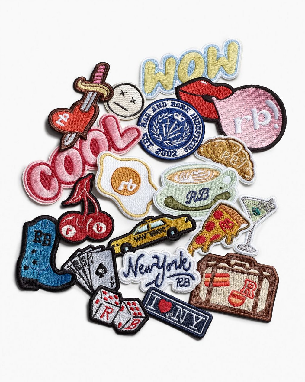 rb Embroidered Patch Rb Dice (Wht) - Image 2