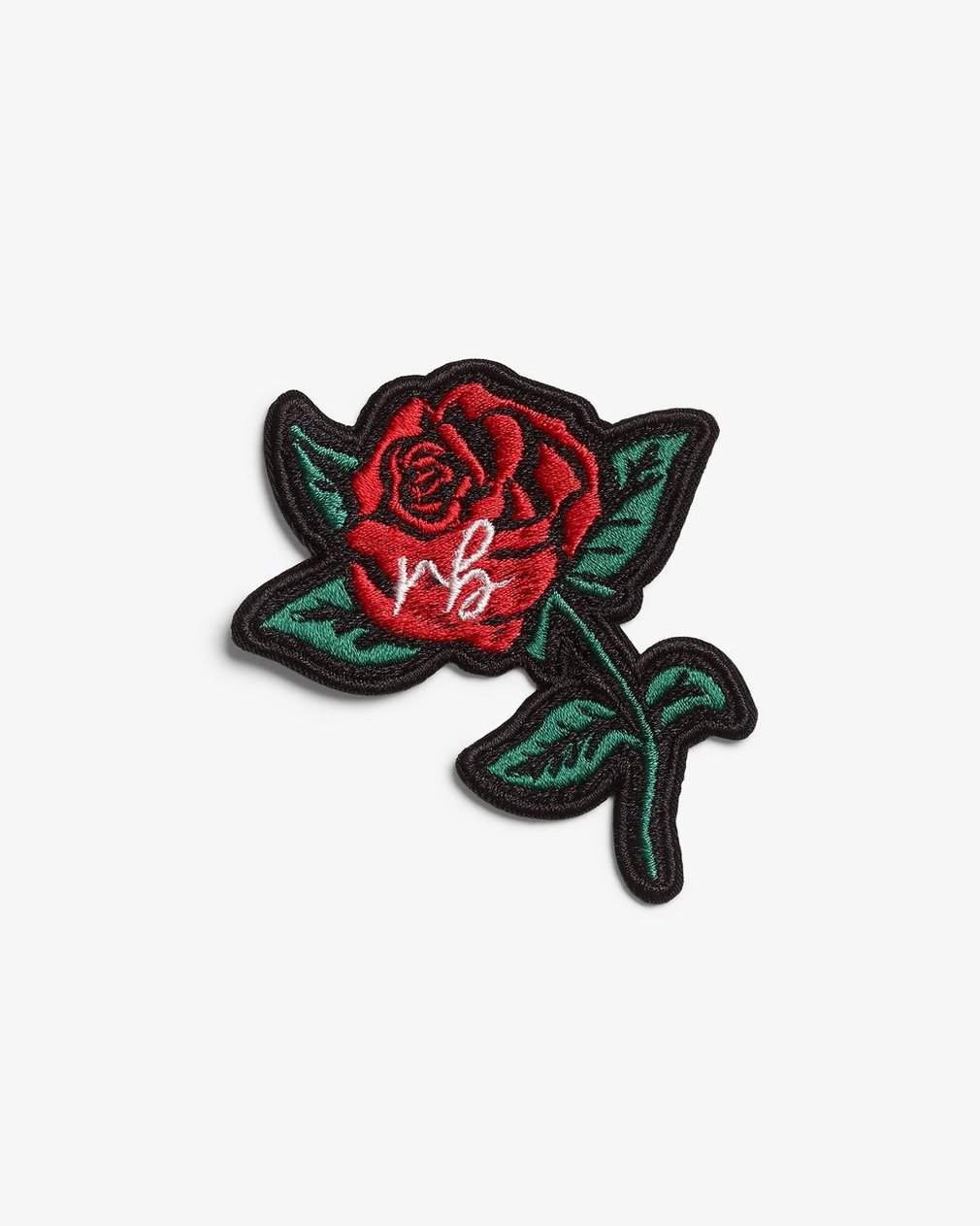 rb Embroidered Patch Red Rose