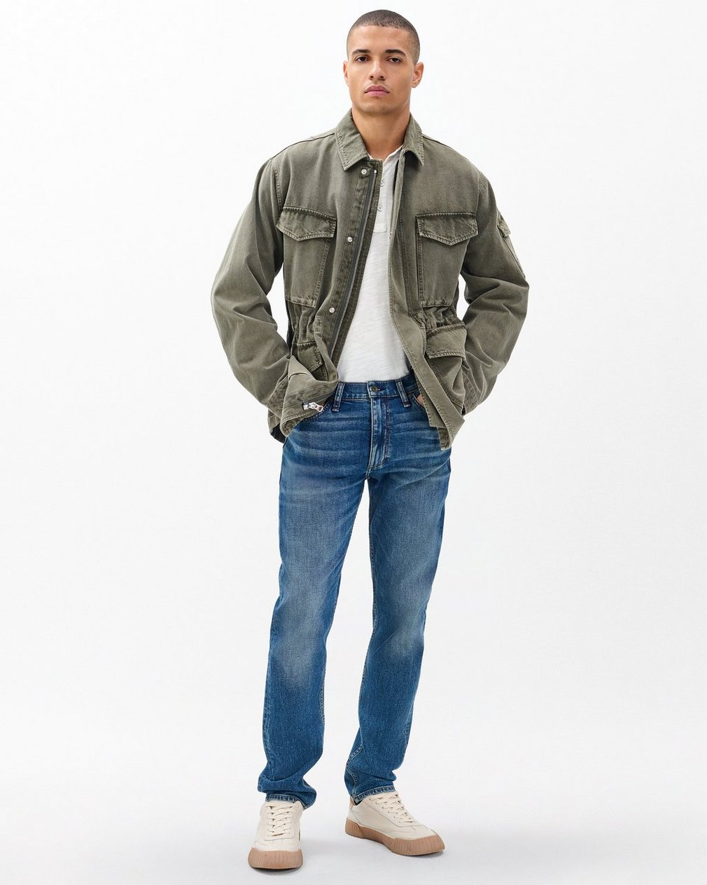 Fit 2 Jared: Slim Fit Medium Indigo Authentic Stretch Jean