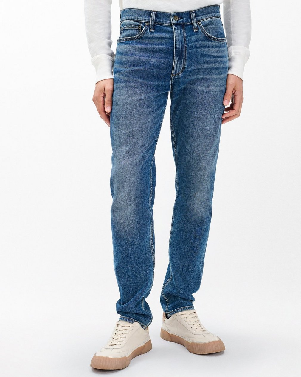 Fit 2 Jared: Slim Fit Medium Indigo Authentic Stretch Jean - Image 4