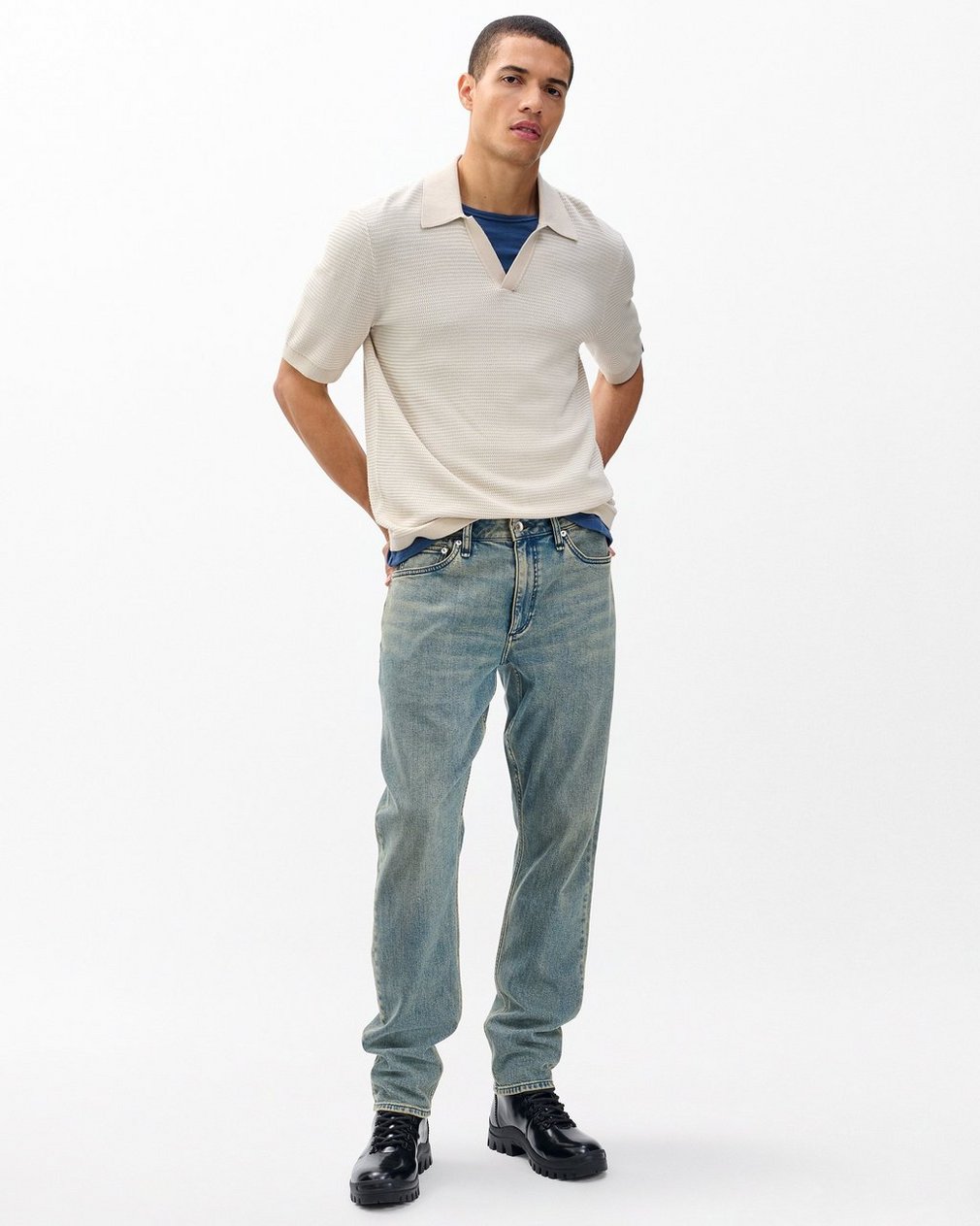 Fit 3 Athletic Jeans Sepia Blue - Image 3