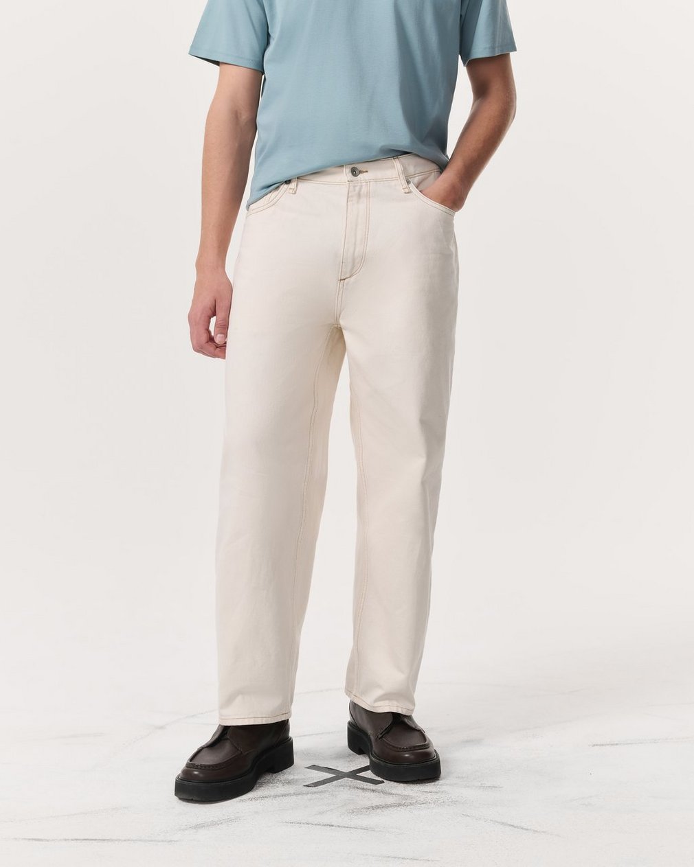 rbBAGGY Fit Jeans Ecru - Image 3