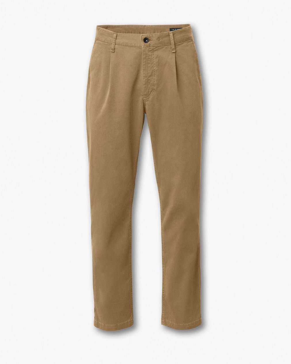 Evan Pleated Stretch Twill Chinos Bark - Image 2