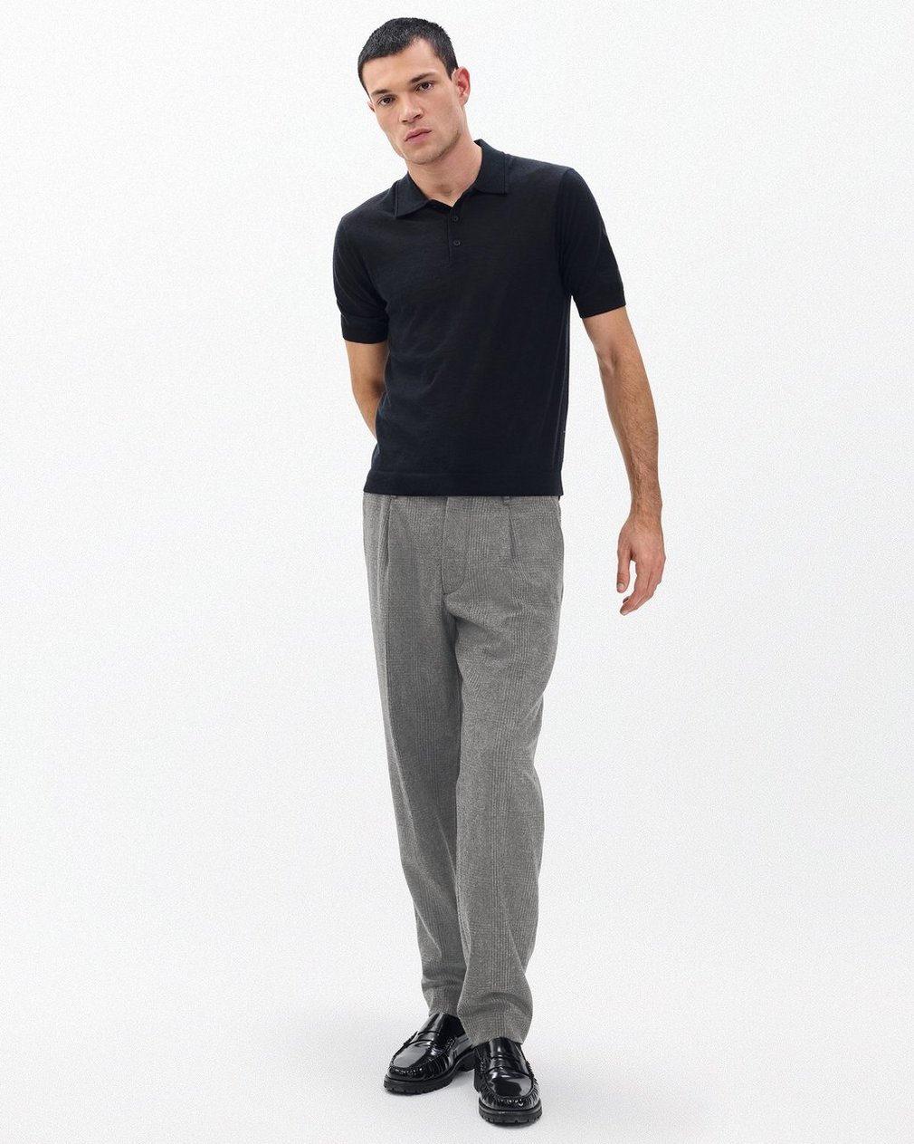 Evan British Plaid Wool Trousers Brown Plaid
