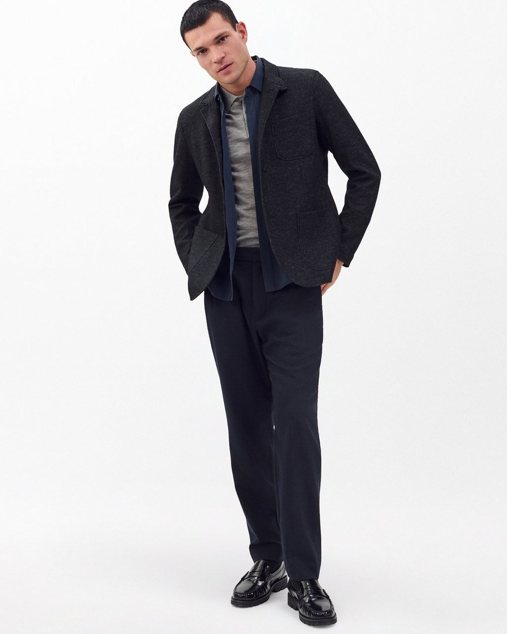 Evan Italian Wool Trousers Navy