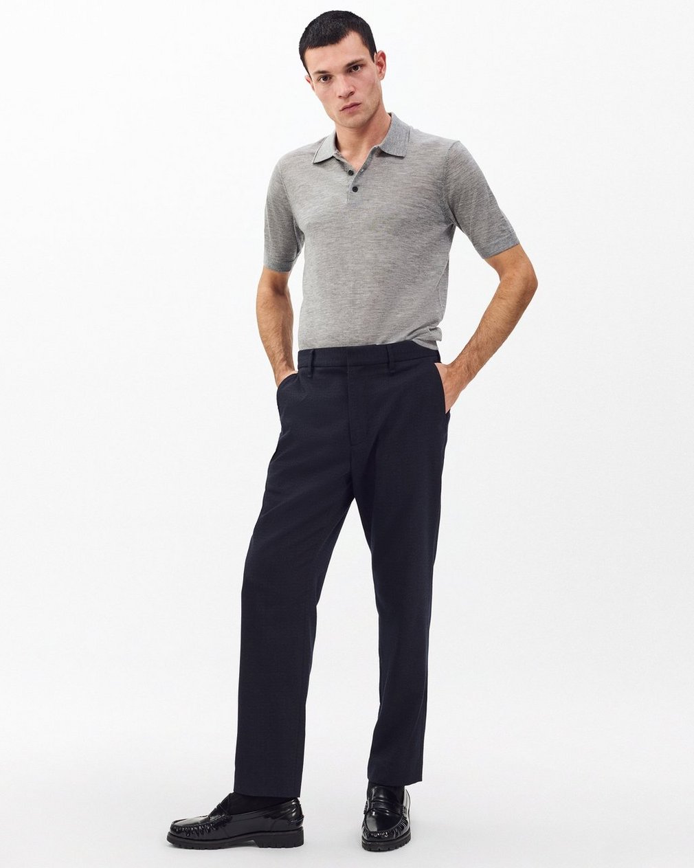 Evan Italian Wool Trousers Navy - Image 2