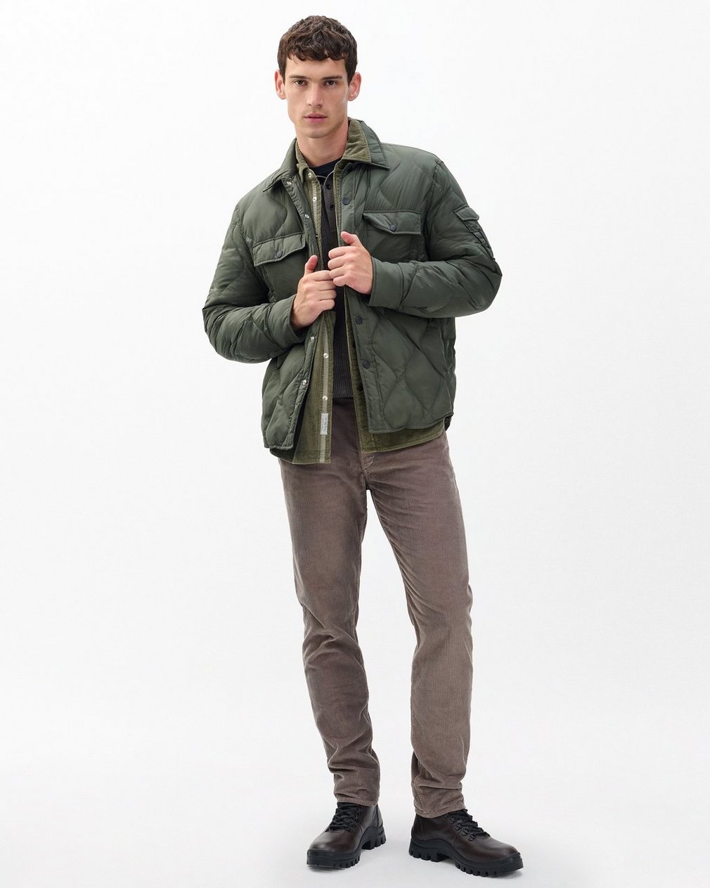 Fit 2 Slim Corduroy Pants Brown