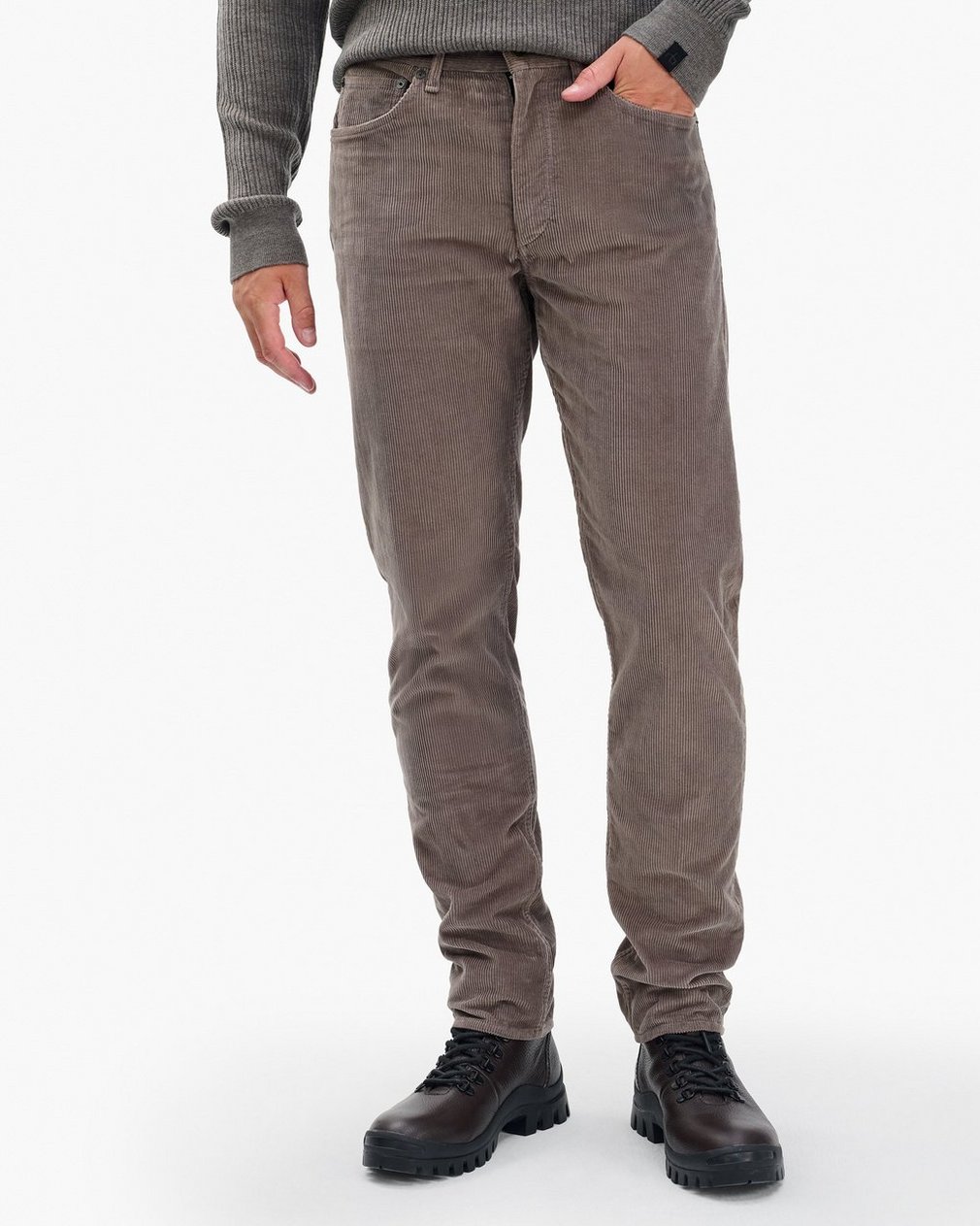 Fit 2 Slim Corduroy Pants Brown - Image 4