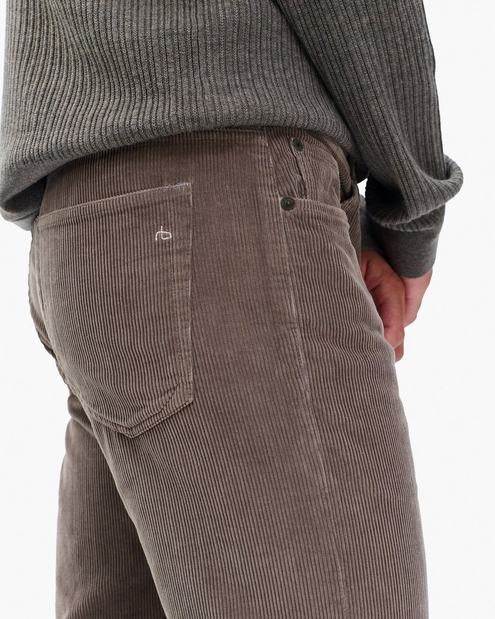 Fit 2 Slim Corduroy Pants Brown - Image 5