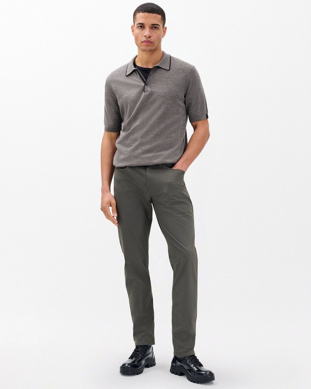 Fit 3 Nylon-Blend Pants Dark Shadow - Image 3