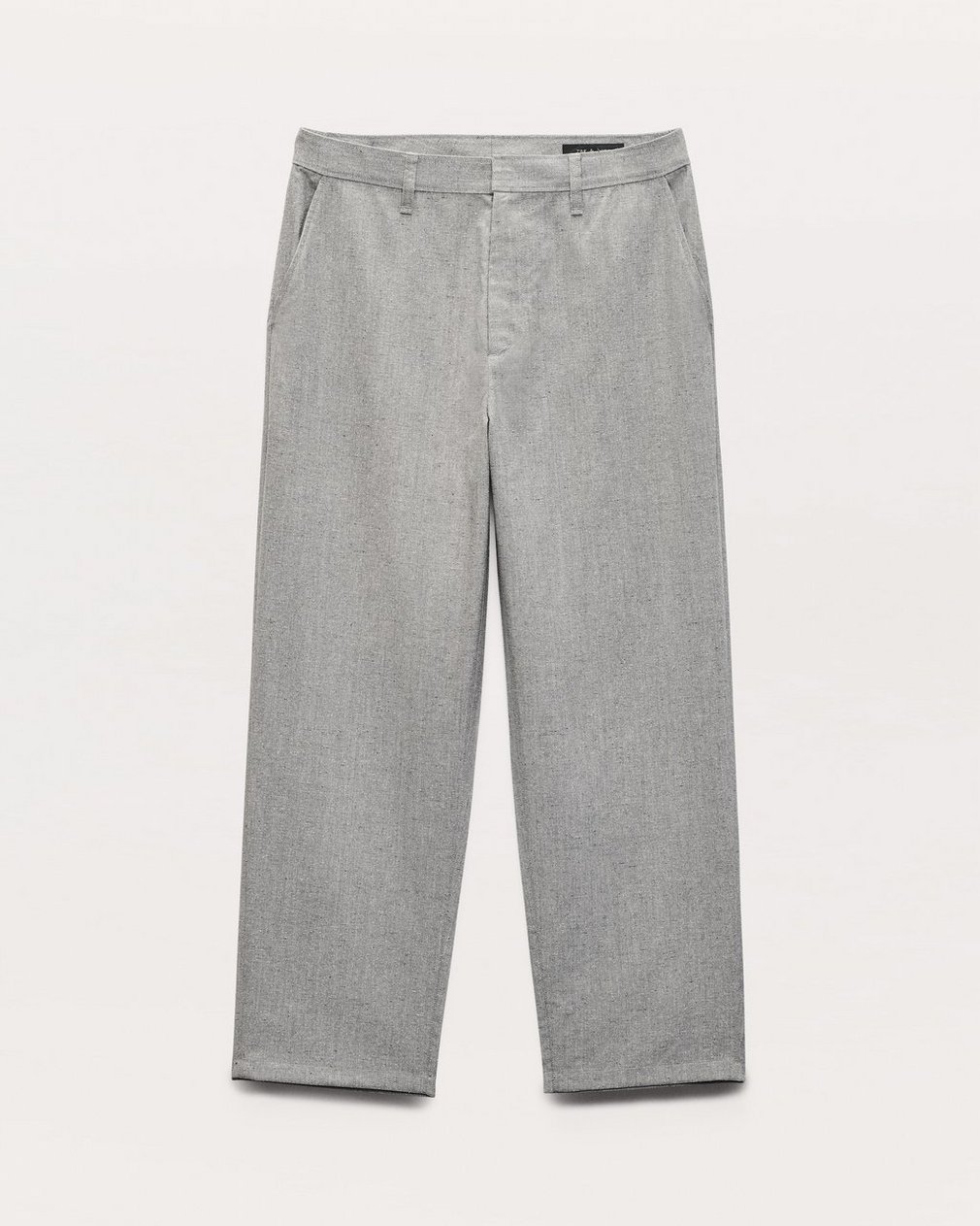 Baggy Wool-Blend Trousers Grey - Image 2