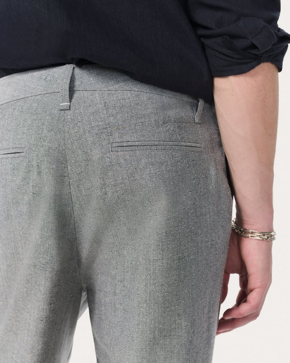 Baggy Wool-Blend Trousers Grey - Image 5