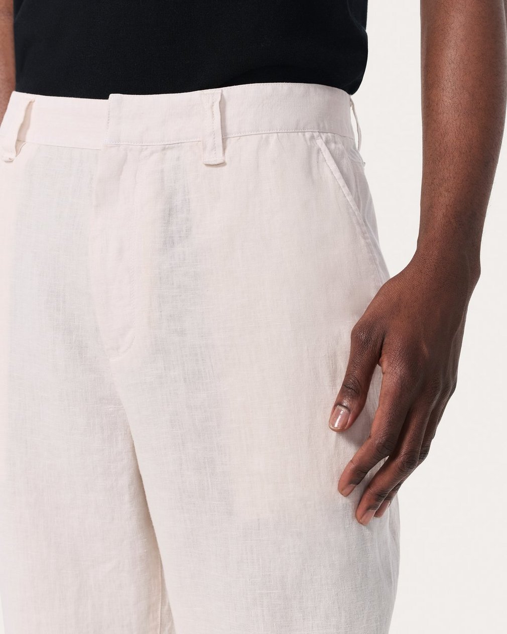 Baggy Linen Trousers Chime Grey - Image 4