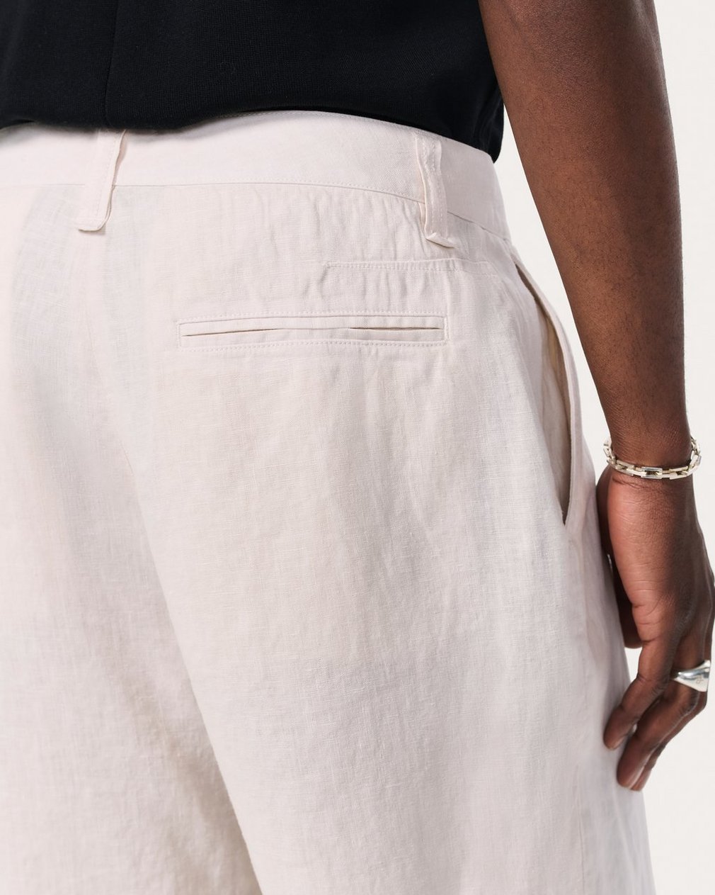 Baggy Linen Trousers Chime Grey - Image 5