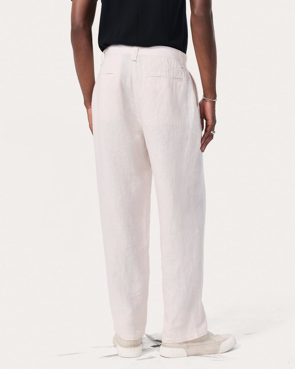 Baggy Linen Trousers Chime Grey - Image 6