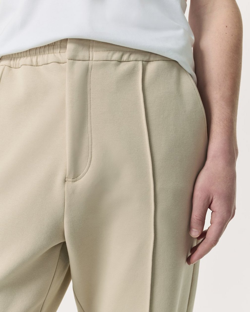 Tech Ponte Sweatpants Aged Taupe - Image 4