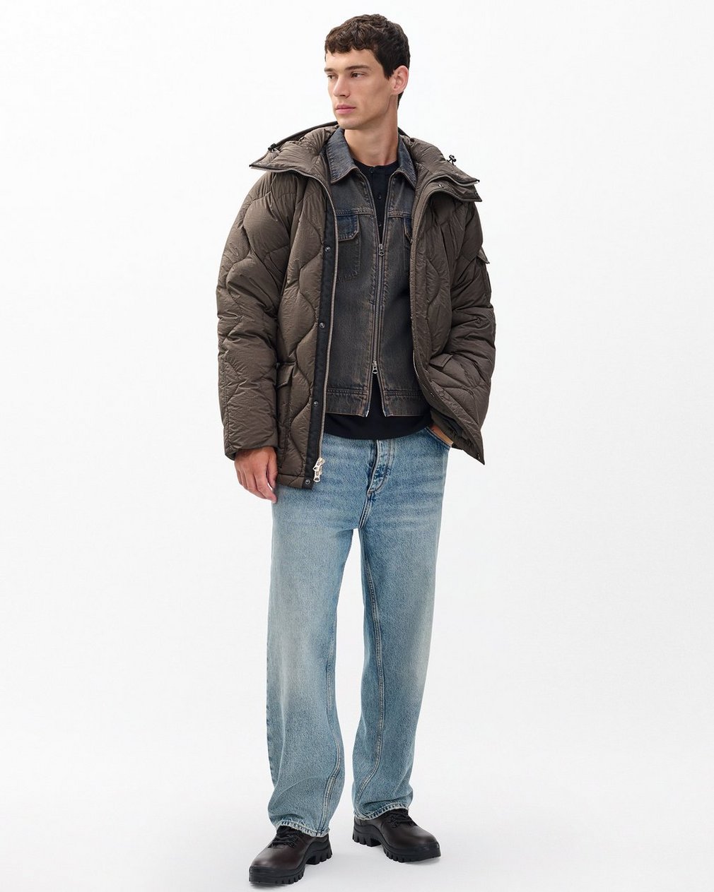 Dane Quilted Down Jacket Stonewall