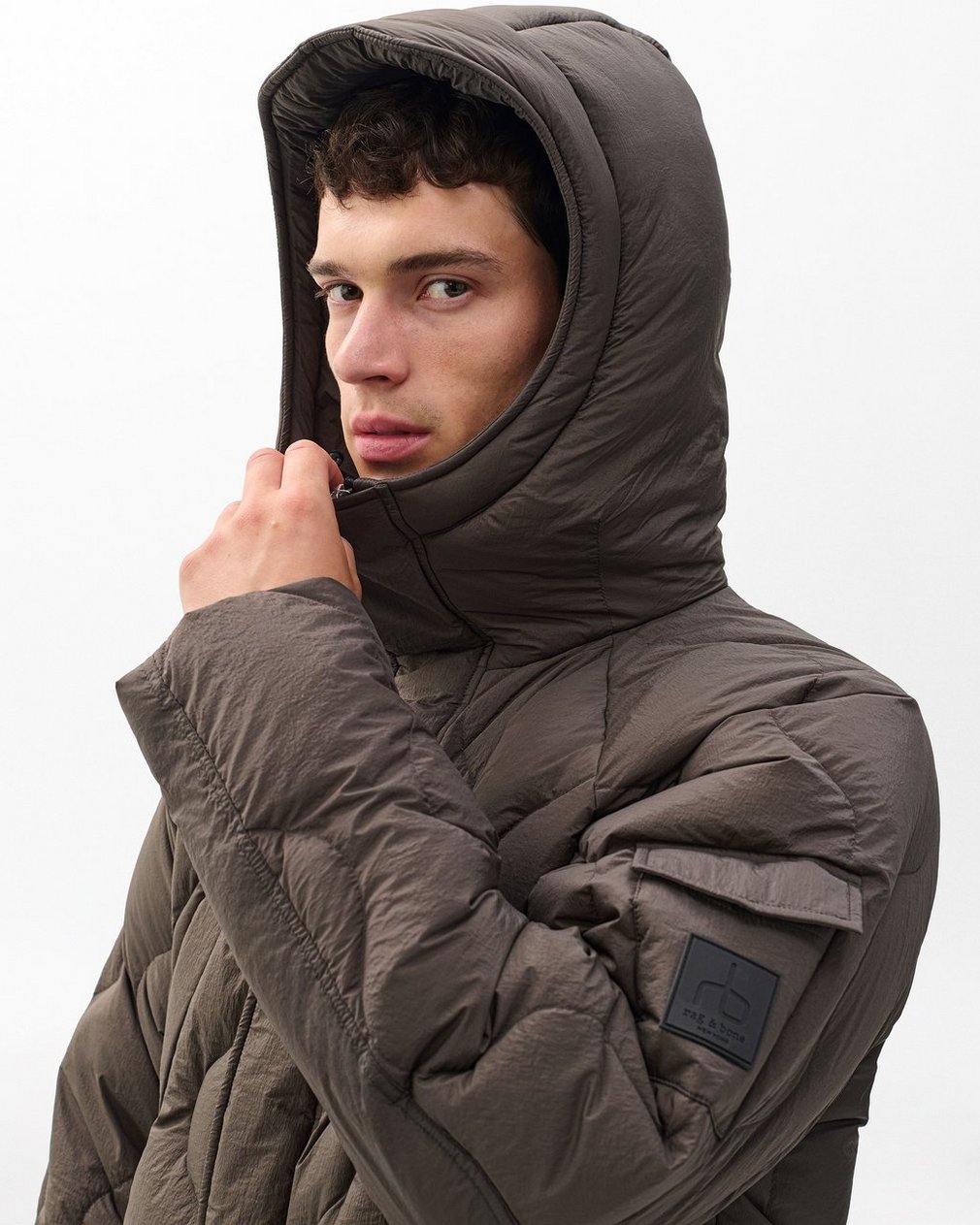 Dane Quilted Down Jacket Stonewall - Image 4