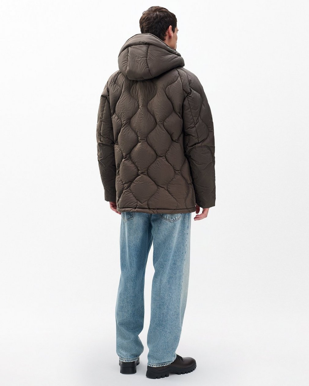 Dane Quilted Down Jacket Stonewall - Image 5