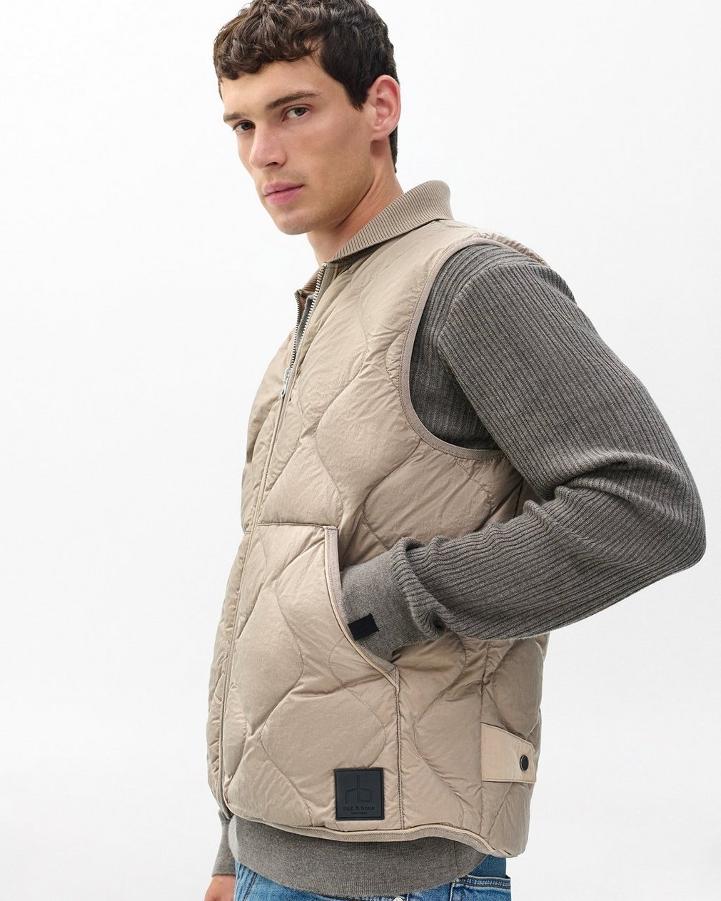 Dane Quilted Vest Wolf Grey